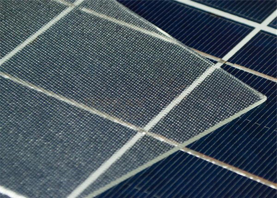 High Light  Transmittance Tempered Solar Glass / Low Iron Patterned Glass For Solar Cell