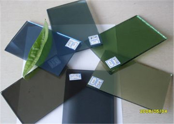 5 Mm Thickness Dark Green Tinted Glass / Floating Glass Panel For Construction