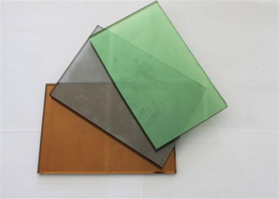 Professional Decorative Tinted Glass , French Green Float Glass For Curtain Wall
