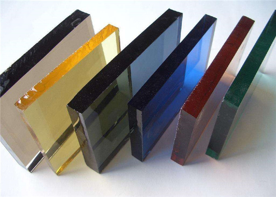 Colored Tinted Float Glass 4mm - 12mm Thickness For Vehicle / Architecture