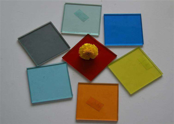 Ford Blue Tinted Float Glass Flat Shape Coloured Float Glass For Furniture Decoration