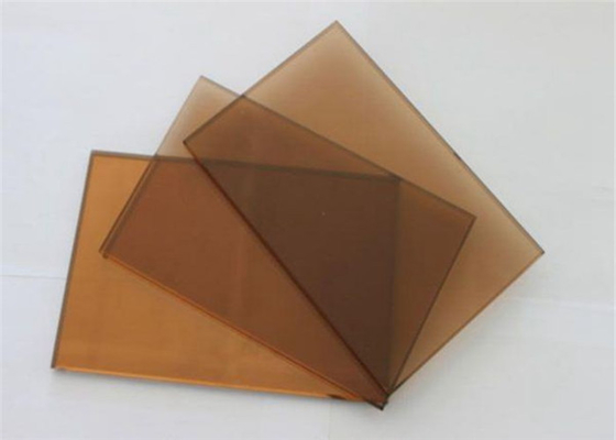 High Transmittance Bronze Float Glass , 2mm - 19mm Thickness Colored Float Glass