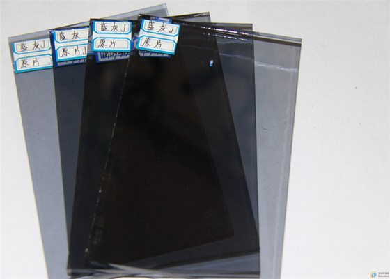 Black Tinted Float Glass Panels Flat / Smooth Surface For Architectural Facades