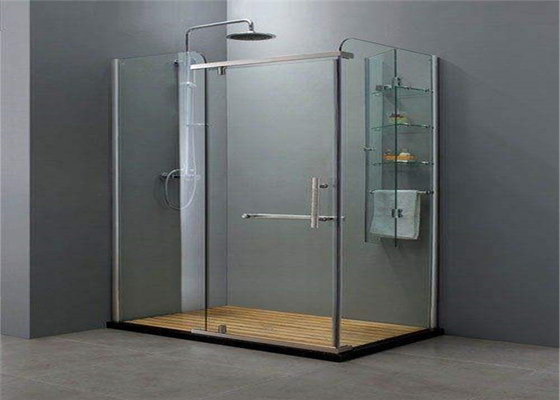 Size Customized Clear Toughened Glass , Bathroom Shower Glass For Shower Enclosure
