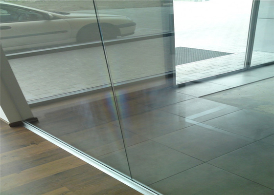 Clear Flat Tempered Glass Partition Wall / Glass Partition Size Customized
