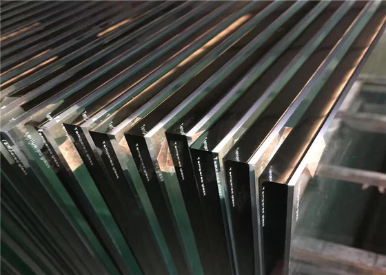 Safety Clear Tempered Glass , Flat / Curved Tempered Glass For Office Door