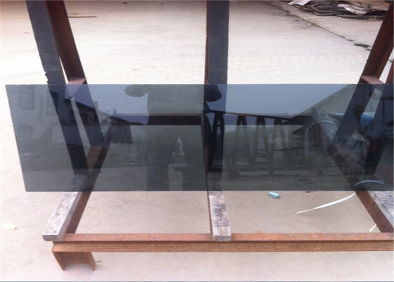 Coated Reflective Float Glass Flat Shape Black Reflective Glass For Furniture / Wall/Doors