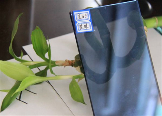 Bulletproof Lake Blue Reflective Glass , Tinted Reflective Glass For Windows and Doors Construction