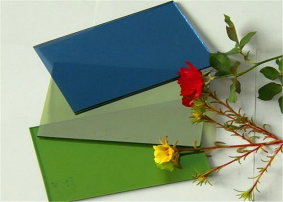Dark Blue Reflective Float Glass With Strong Abrasion Resistance Sample Available