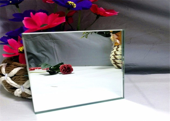 Double Coated Tinted Mirror Glass , Flat Shape Safety Mirror Sheet For Bathroom