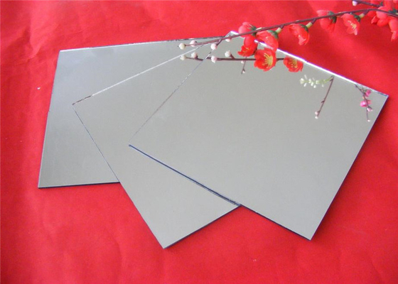 Tempered Silver Mirror Sheet , Flat Shape Decorative Mirror Glass For Furniture