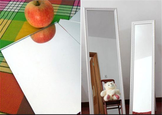 Double Coated Aluminum Mirror Glass Sheets 2mm -  6mm Thickness Sample Available