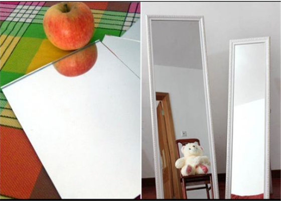 3mm thickness Aluminum Mirror Glass Sheet 1830 X 2440 mm / 2134 X 3300mm