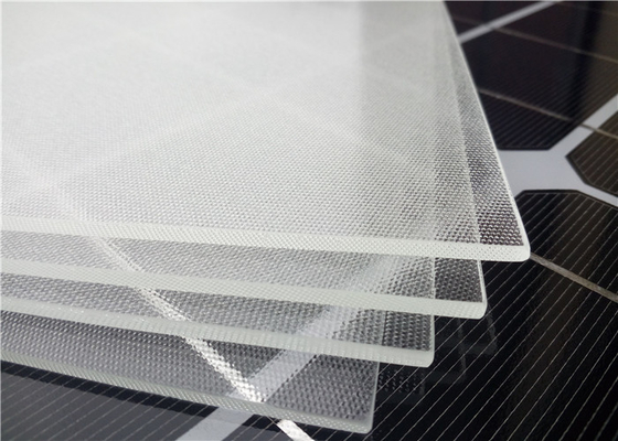 Tempered Low Iron Clear Glass , Extra Clear Flat Solar Glass For Solar Production