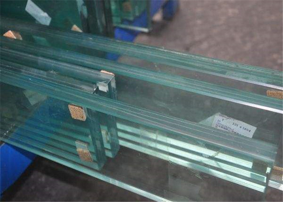 Clear Tempered Laminated Glass , Flat / Curved PVB Interlayer Laminated Glass