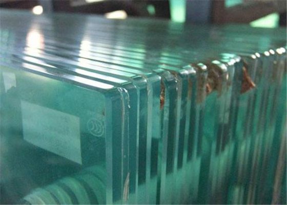 Bullet Proof Laminated Security Glass / Clear Laminated Glass For Bank