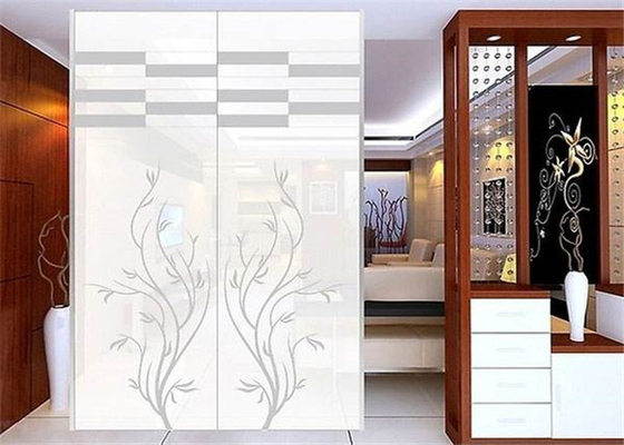 Safety Sandblasted Frosted Glass Panels 3mm - 12mm Thickness For Doors
