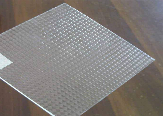 Diamond / Nashiji Decorative Patterned Glass Flat Shape For Construction