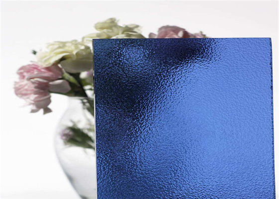 Flat Shaped Decorative Patterned Glass / Aqualite Embossed Glass For Bathroom