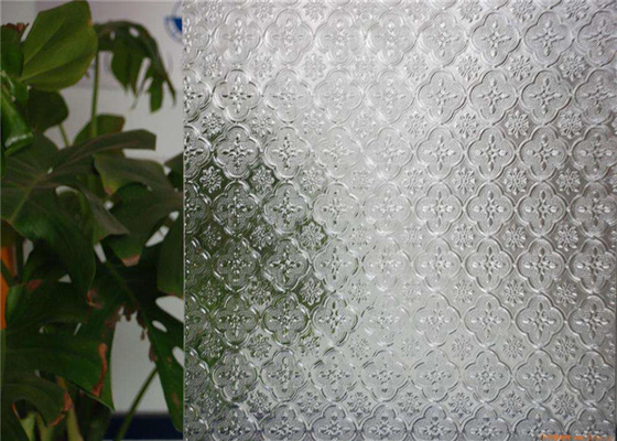 Clear Decorative Patterned Glass 3mm 4mm 5mm 6mm Thickness Flora Embossed Glass