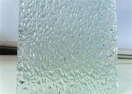 Diamond Embossed Decorative Patterned Glass 2mm 4mm 6mm Thickness For Shower Door