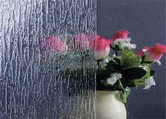 Decorating Clear Patterned Glass , 3mm Thickness Patterned Figured Glass