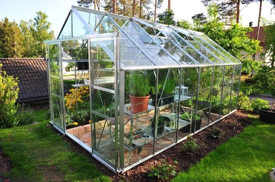 4mm Tempered Patterned Glass for  Vegetable Plants Growing Greenhouse and Garden Glass House